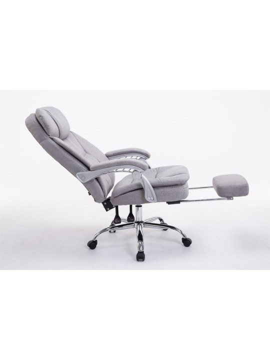 Chaise de bureau XL Troy tissu, gris