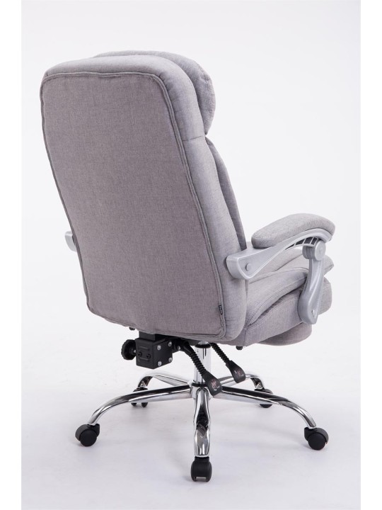 Chaise de bureau XL Troy tissu, gris