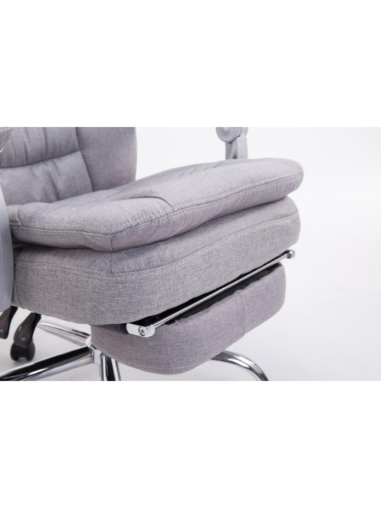 Chaise de bureau XL Troy tissu, gris