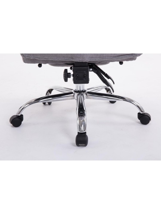 Chaise de bureau XL Troy tissu, gris