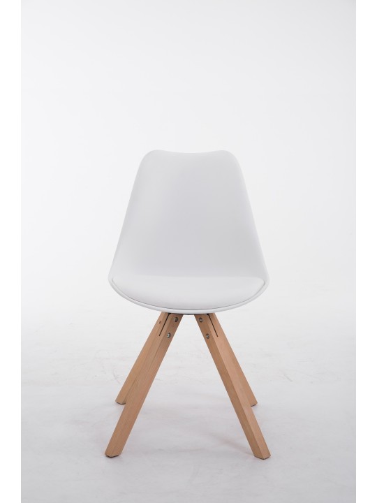 Chaise visiteur Toulouse Natura Square, blanc