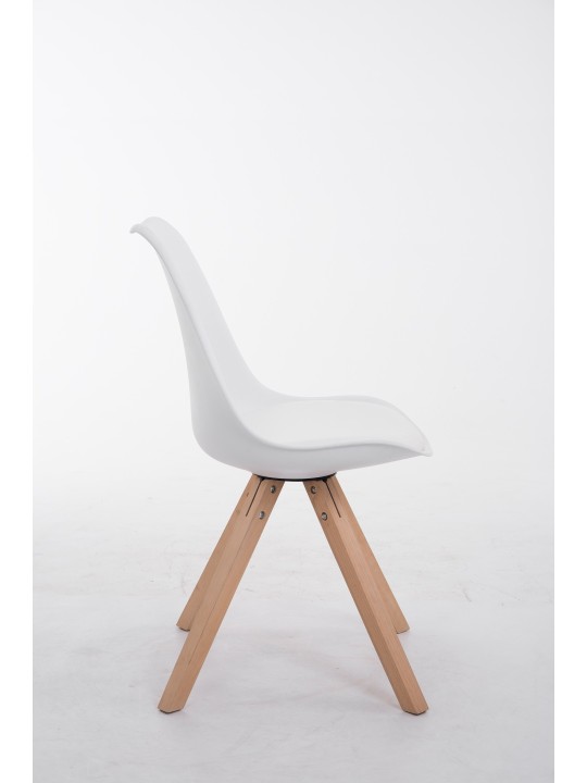 Chaise visiteur Toulouse Natura Square, blanc