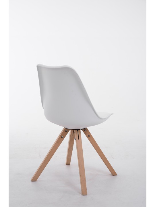 Chaise visiteur Toulouse Natura Square, blanc