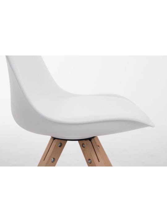 Chaise visiteur Toulouse Natura Square, blanc