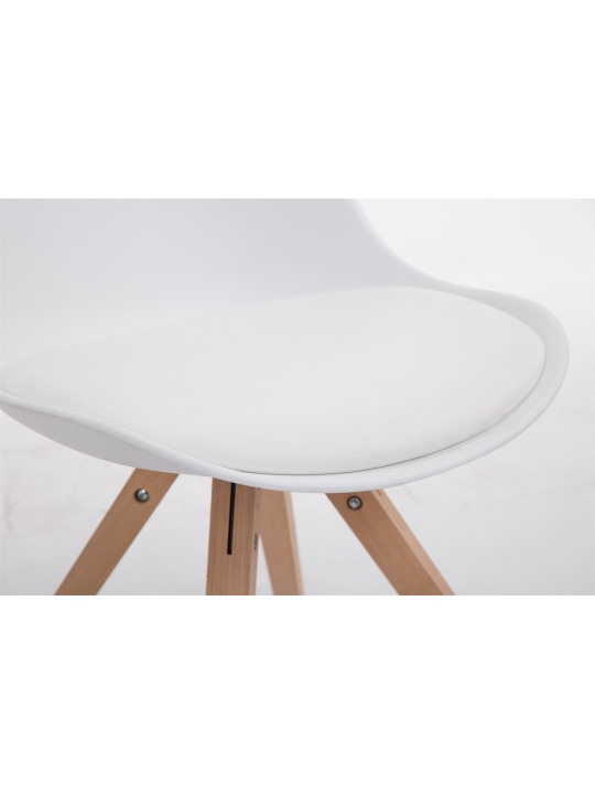 Chaise visiteur Toulouse Natura Square, blanc