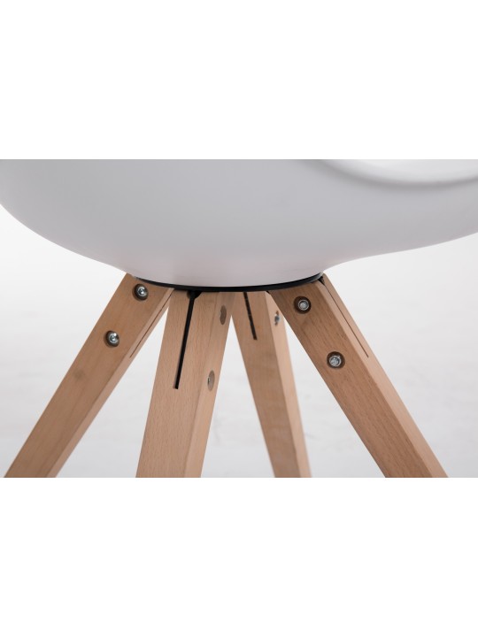 Chaise visiteur Toulouse Natura Square, blanc