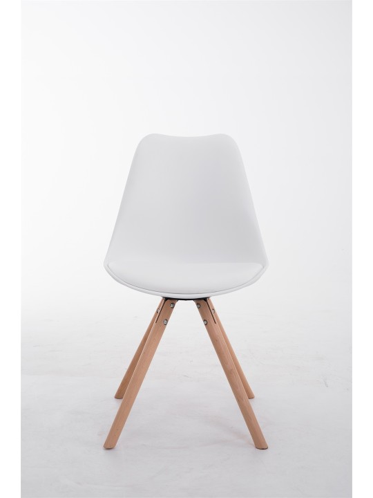 Chaise visiteur ronde Toulouse Natura, blanc