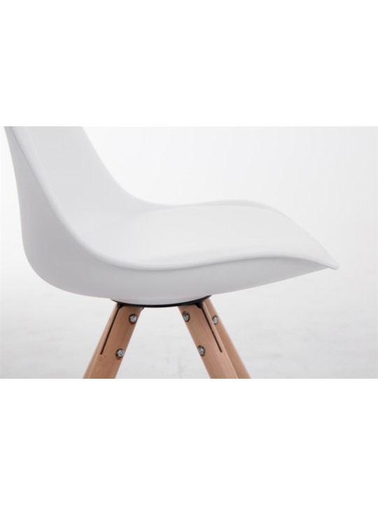 Chaise visiteur ronde Toulouse Natura, blanc