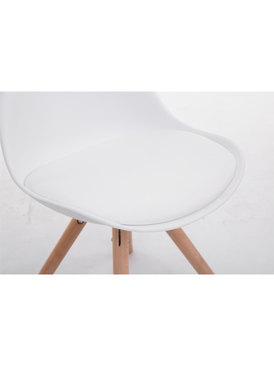 Chaise visiteur ronde Toulouse Natura, blanc