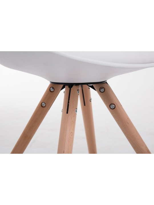 Chaise visiteur ronde Toulouse Natura, blanc