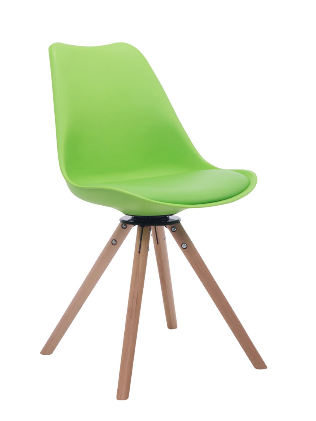 Chaise visiteur ronde Natura pivotante Troyes, vert