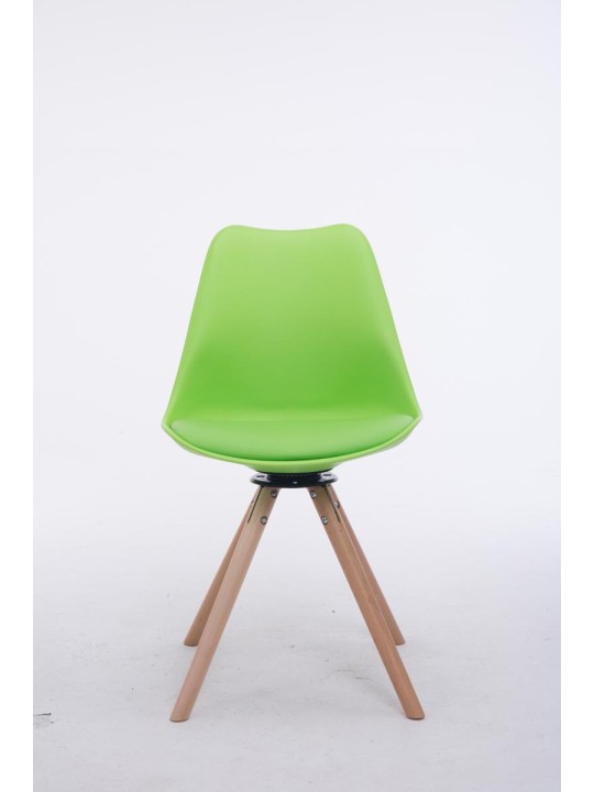 Chaise visiteur ronde Natura pivotante Troyes, vert