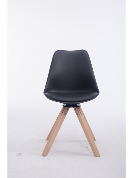 Chaise visiteur pivotante Troyes Natura Square, noir