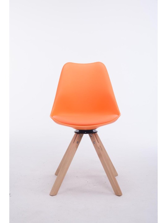 Chaise visiteur pivotante Troyes Natura Square, orange