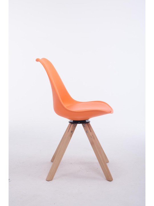 Chaise visiteur pivotante Troyes Natura Square, orange