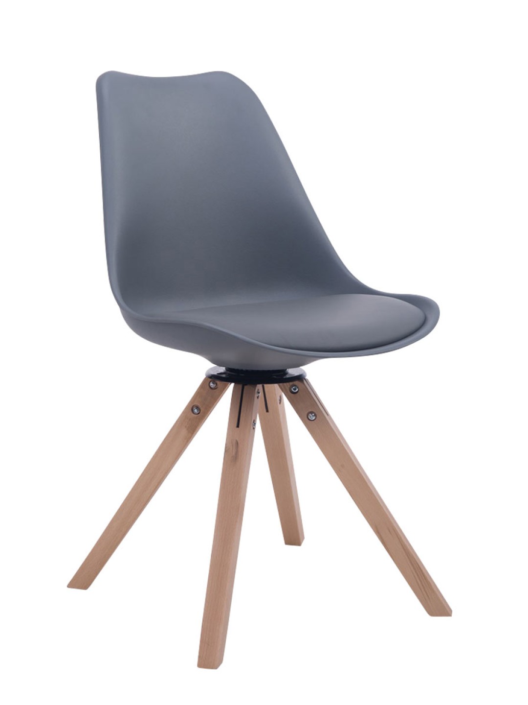 Chaise visiteur pivotante Troyes Natura Square, gris