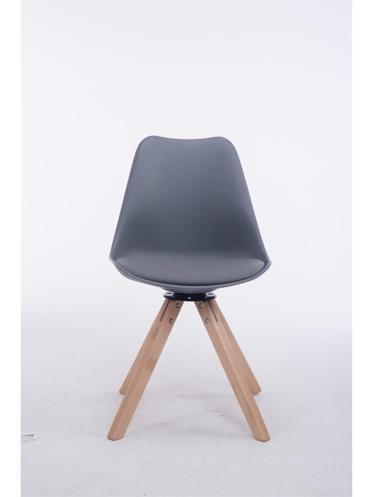 Chaise visiteur pivotante Troyes Natura Square, gris