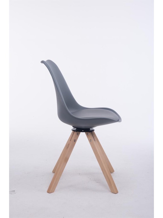 Chaise visiteur pivotante Troyes Natura Square, gris