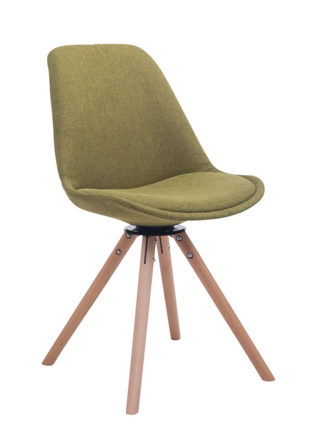 Chaise visiteur Troyes Pivotante Natura Tissu Ronde, vert