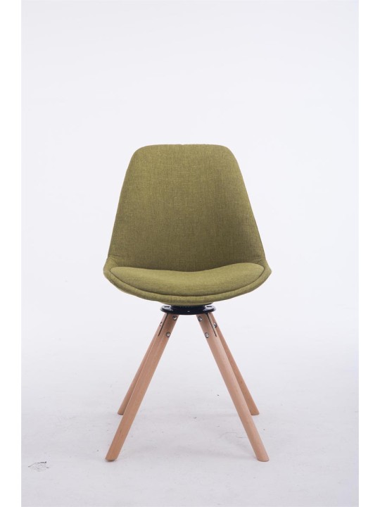 Chaise visiteur Troyes Pivotante Natura Tissu Ronde, vert