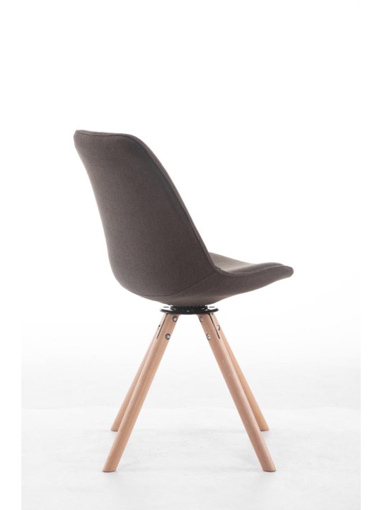 Chaise visiteur Troyes Pivotante Natura Tissu Ronde, gris foncé