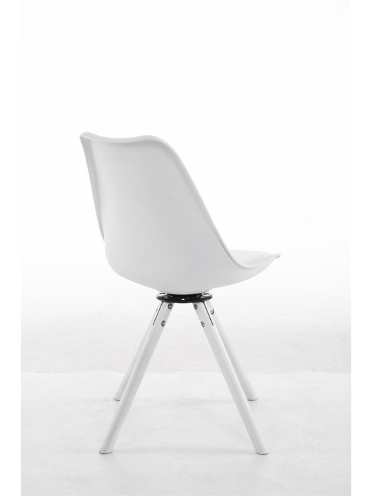 Chaise visiteur ronde pivotante Troyes, blanc Chaise visiteur ronde pivotante Troyes, blanc