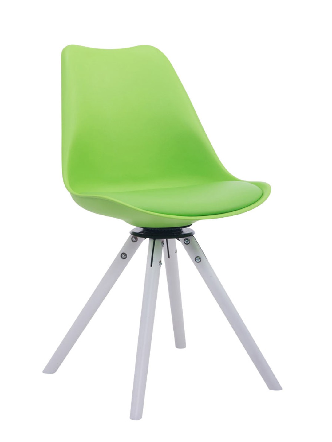 Chaise visiteur ronde pivotante Troyes, vert