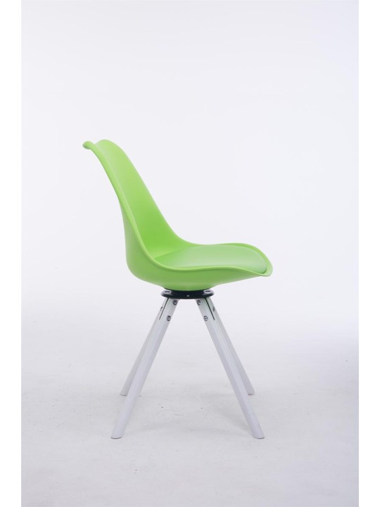 Chaise visiteur ronde pivotante Troyes, vert