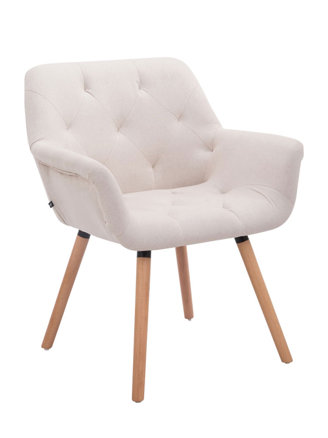 Chaise visiteur Cassidy tissu naturel, beige