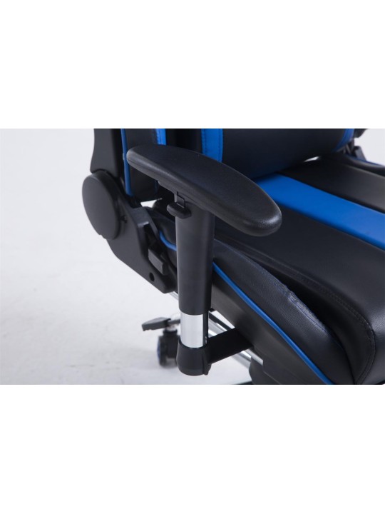 Chaise de bureau Racing Limit avec repose-pieds, noir/bleu