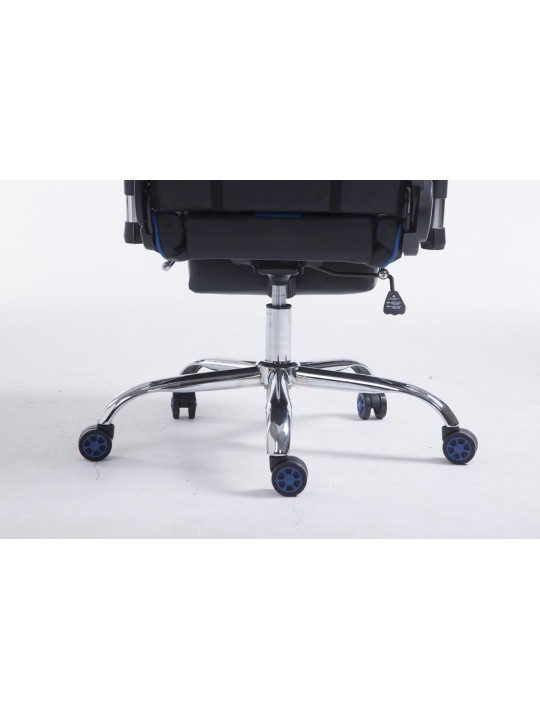 Chaise de bureau Racing Limit avec repose-pieds, noir/bleu