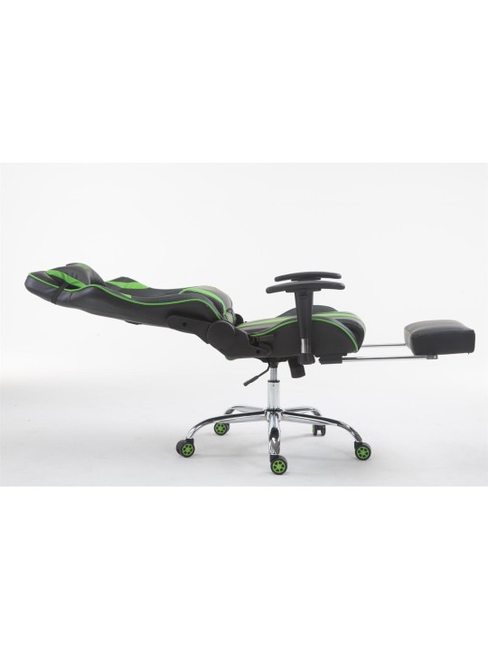 Chaise de bureau Racing Limit avec repose-pieds, noir/vert