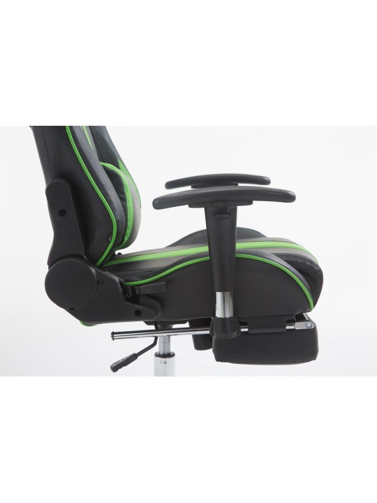 Chaise de bureau Racing Limit avec repose-pieds, noir/vert