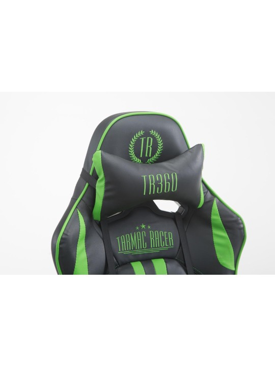 Chaise de bureau Racing Limit avec repose-pieds, noir/vert