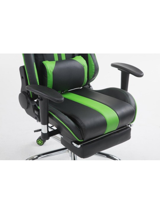 Chaise de bureau Racing Limit avec repose-pieds, noir/vert