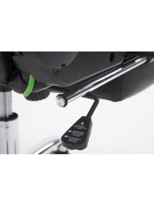 Chaise de bureau Racing Limit avec repose-pieds, noir/vert