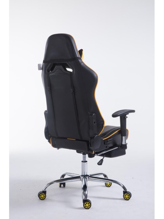 Chaise de bureau Racing Limit avec repose-pieds, noir/jaune