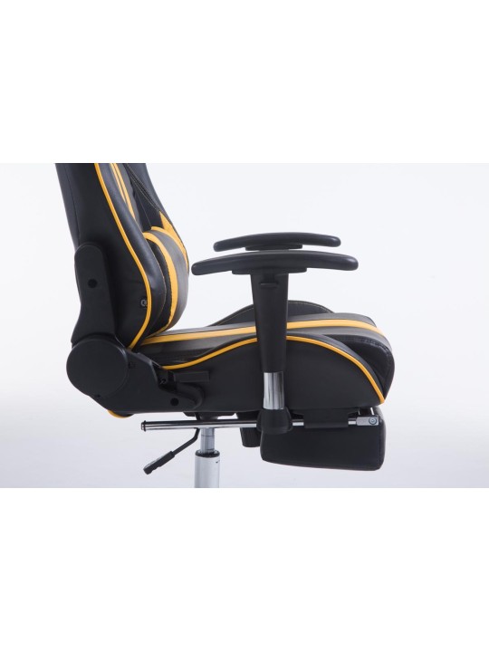 Chaise de bureau Racing Limit avec repose-pieds, noir/jaune