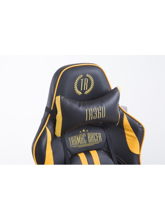 Chaise de bureau Racing Limit avec repose-pieds, noir/jaune