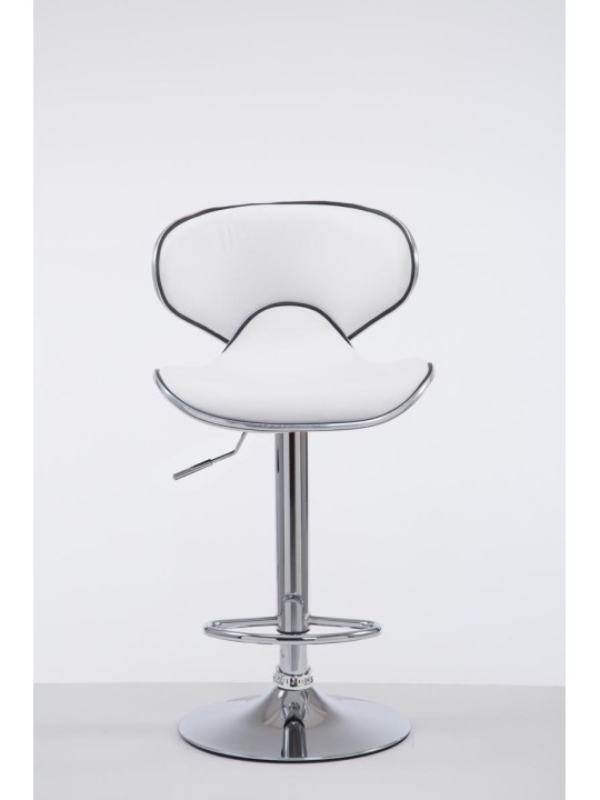 Tabouret de bar Las Vegas V2 chromé, blanc