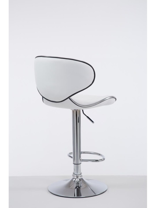 Tabouret de bar Las Vegas V2 chromé, blanc