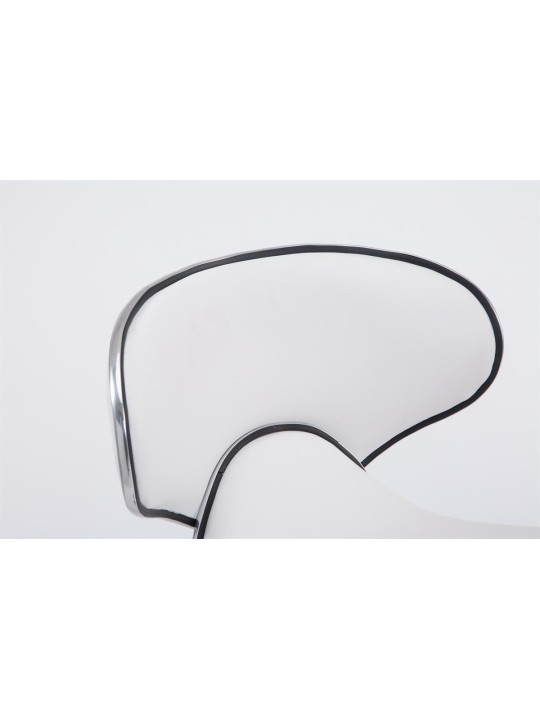 Tabouret de bar Las Vegas V2 chromé, blanc