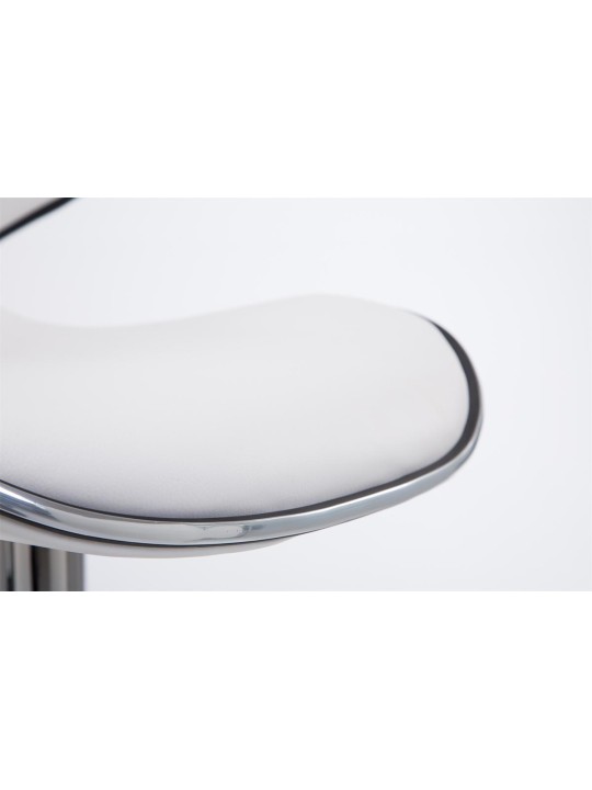 Tabouret de bar Las Vegas V2 chromé, blanc