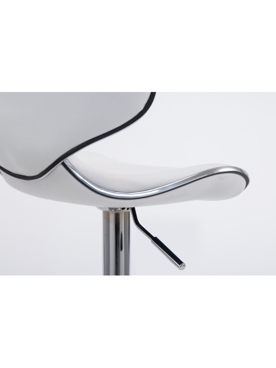 Tabouret de bar Las Vegas V2 chromé, blanc