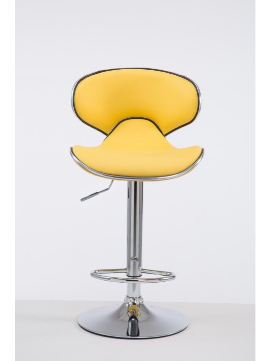 Tabouret de bar Las Vegas V2 chromé, jaune