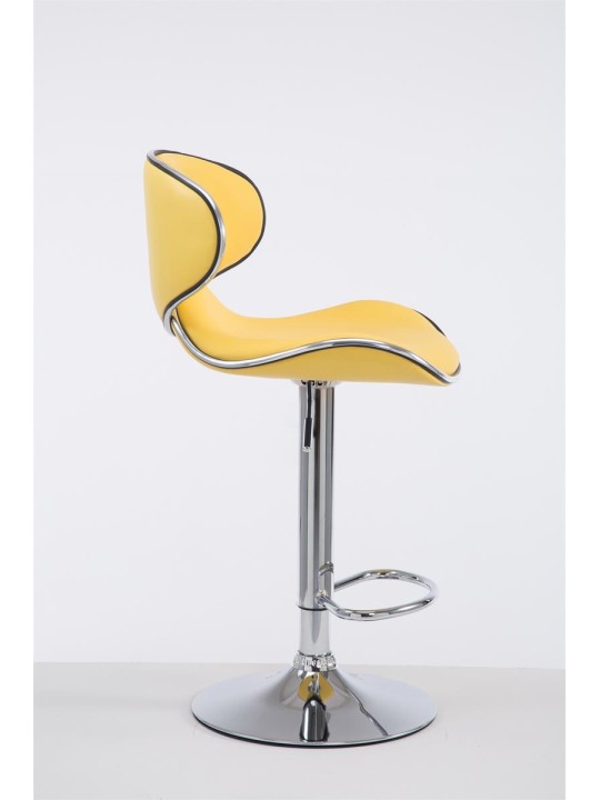 Tabouret de bar Las Vegas V2 chromé, jaune