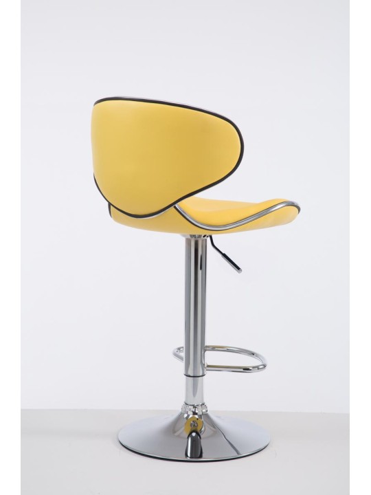 Tabouret de bar Las Vegas V2 chromé, jaune