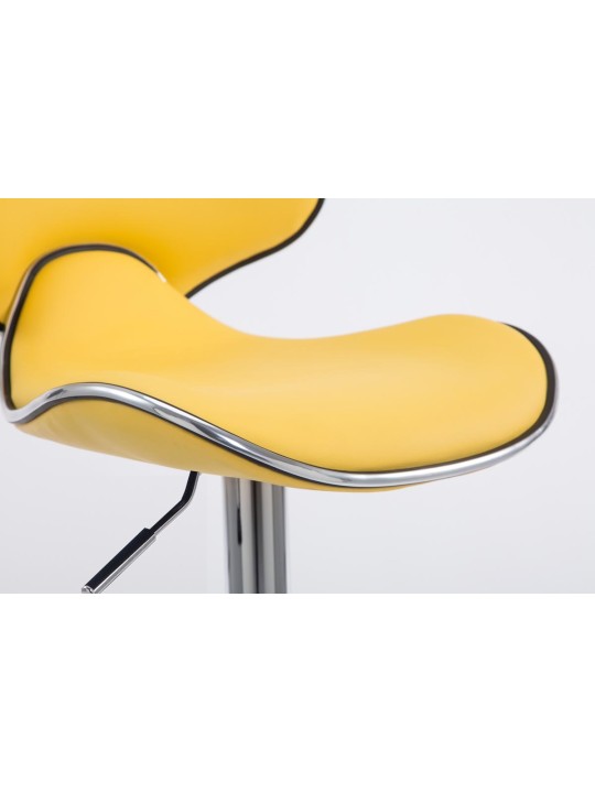 Tabouret de bar Las Vegas V2 chromé, jaune