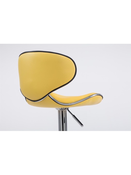 Tabouret de bar Las Vegas V2 chromé, jaune