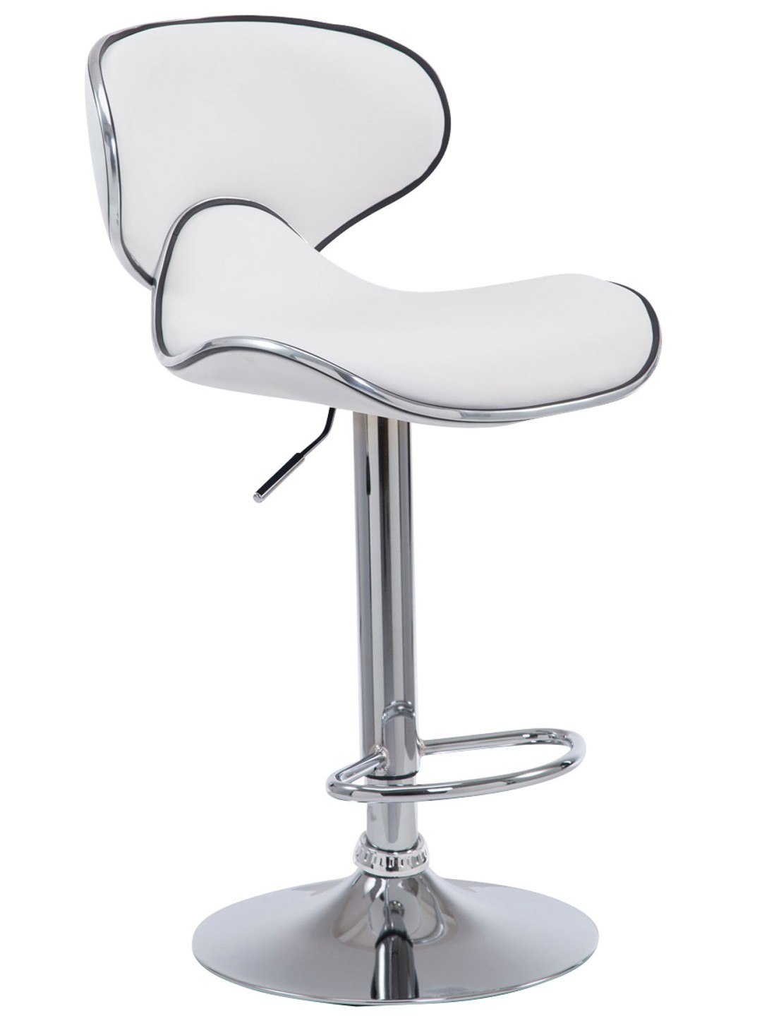 Tabouret de bar Las Vegas V2 chromé, blanc